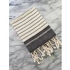 Olive & Linen Mila Turkish Towel / Throw Black