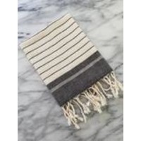 Mila Turkish Towel / Throw Black