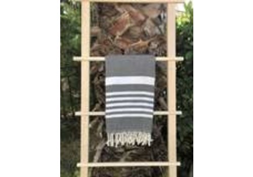 Olive & Linen Olive & Linen Silky Turkish Towel | Throw - Black