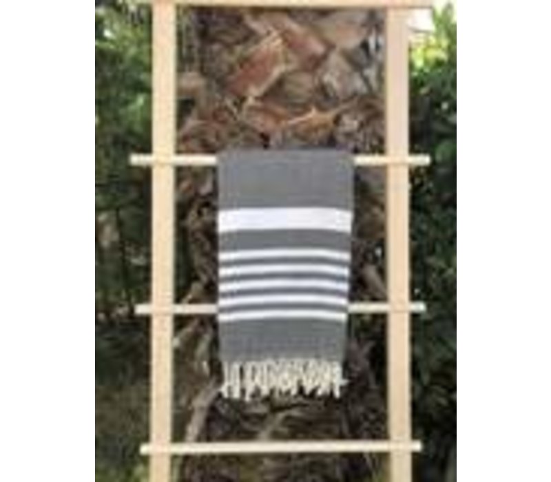 Olive & Linen Silky Turkish Towel | Throw - Black