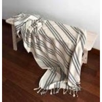 Allora Turkish Towel Throw Olive & Linen