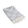 Olive & Linen Aztec Turkish Hand | Kitchen Towel - Gray