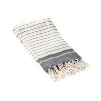 Olive & Linen Mila Turkish Towel/Throw- Black