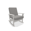 Telescope Casual Furniture Wexler Cushion Chat Height Rocker - Snow Frame | Greystone Cushion