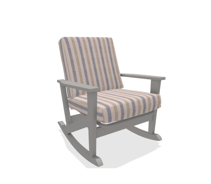 Wexler Cushion Chat Height Rocker - Warm grey frame | Paris Cushion