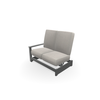 Leeward MGP Cushion Right Arm Two-Seat Hidden Motion Section Cast Silver | MGP Classic Graphite