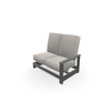 Leeward MGP Cushion Left Arm Two-Seat Hidden Motion Section Cast Silver | MGP Classic Graphite