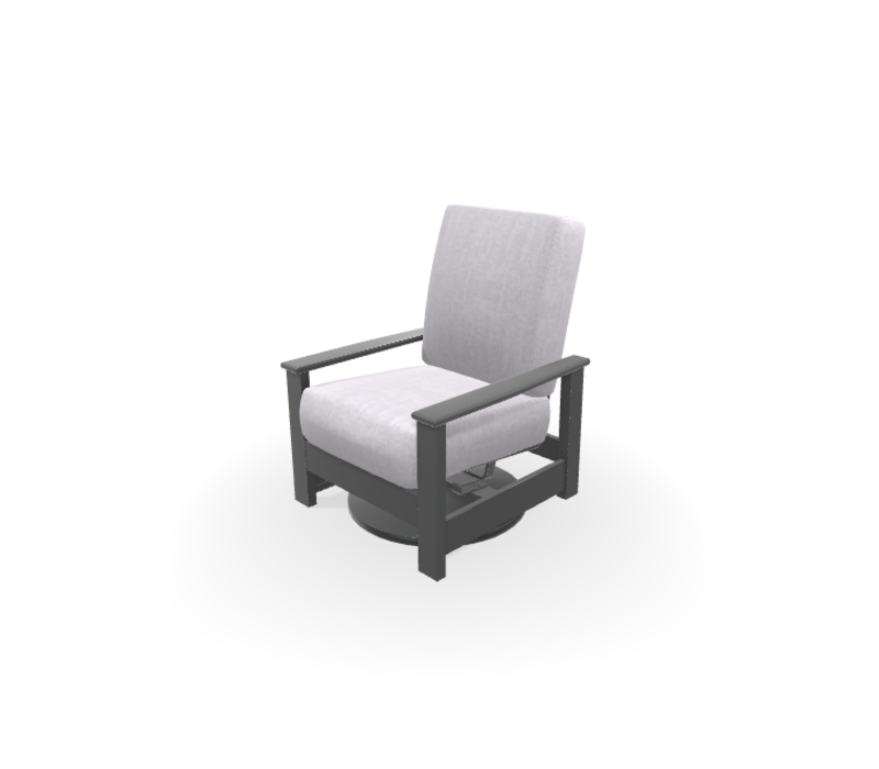 Leeward MGP Cushion Swivel Hidden Rocker Atmosphere Mist | Graphite MGP