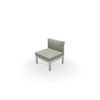 Ashbee Rope Sectional Cushion Armless Single Seat Section Textured White and Mist