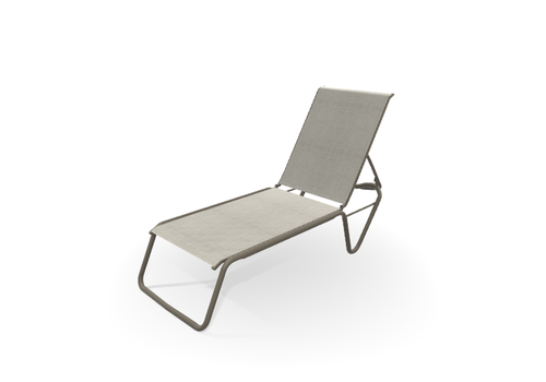 Telescope Casual Furniture Gardenella Sling Four-Position Lay-flat Stacking Armless Chaise Ella and Beachwood