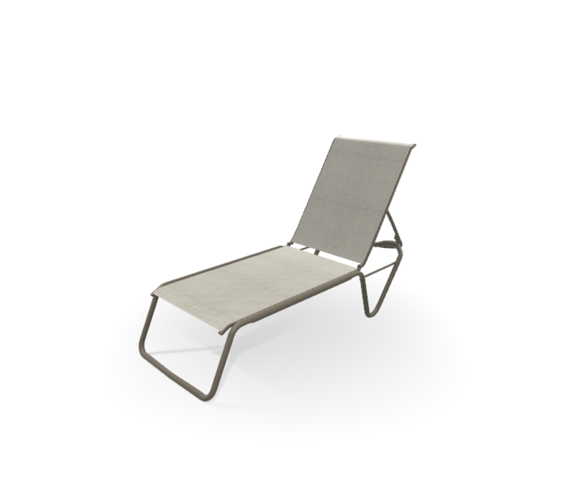 Gardenella Sling Four-Position Lay-flat Stacking Armless Chaise Ella and Beachwood