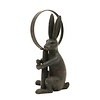 Creative Co-Op 7-1/2"H Pewter Magnifying Glass w/ Resin Rabbit Stand