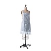 32"L x 28"W Cotton Woven Apron w/ Pocket & Ruffle, Black & Cream