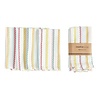 Creative Co-Op 18" Square Woven Cotton Striped Napkins, Multi Color, Set of 4