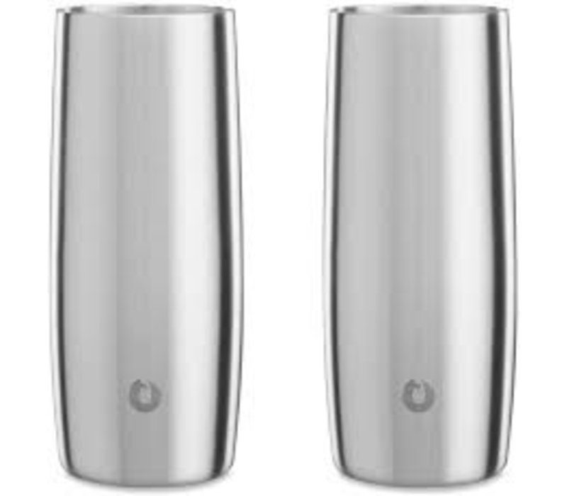 Stainless Steel Highball Glass, Set of 2 - Steel