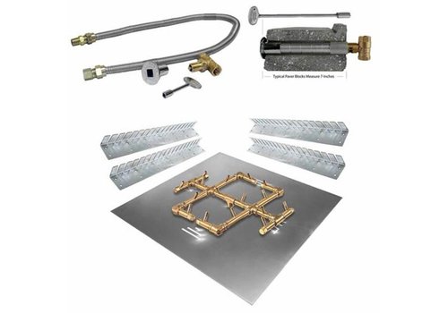 Warming Trends Crossfire Brass burner 26" LP Paver Kit