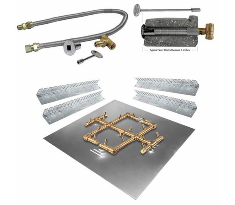 Crossfire Brass burner 26" LP Paver Kit