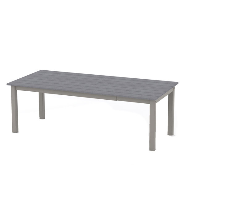 Extension Table 42" X 88-120" White and Rustic Boardwalk