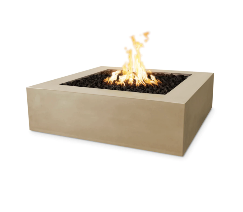 Quad 36" Concrete Fire Pit - Match Lit - Brown - Liquid Propane