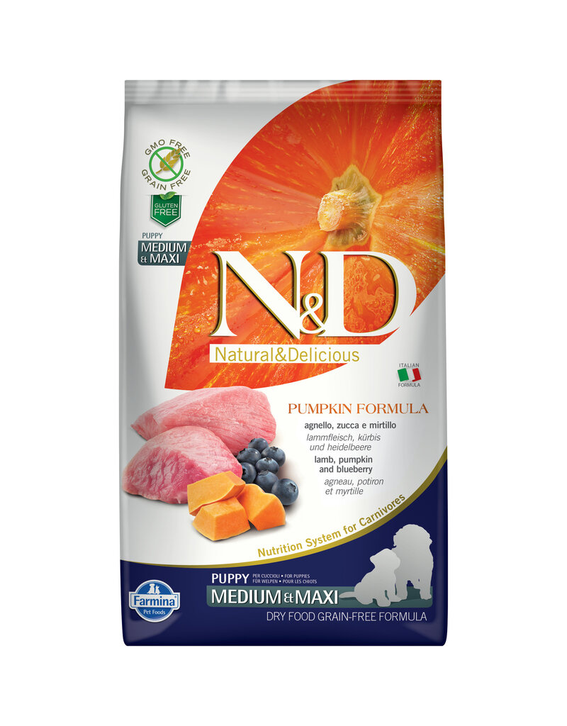 Farmina Farmina Puppy Grain Free Pumpkin Lamb & Blueberry Medium & Maxi