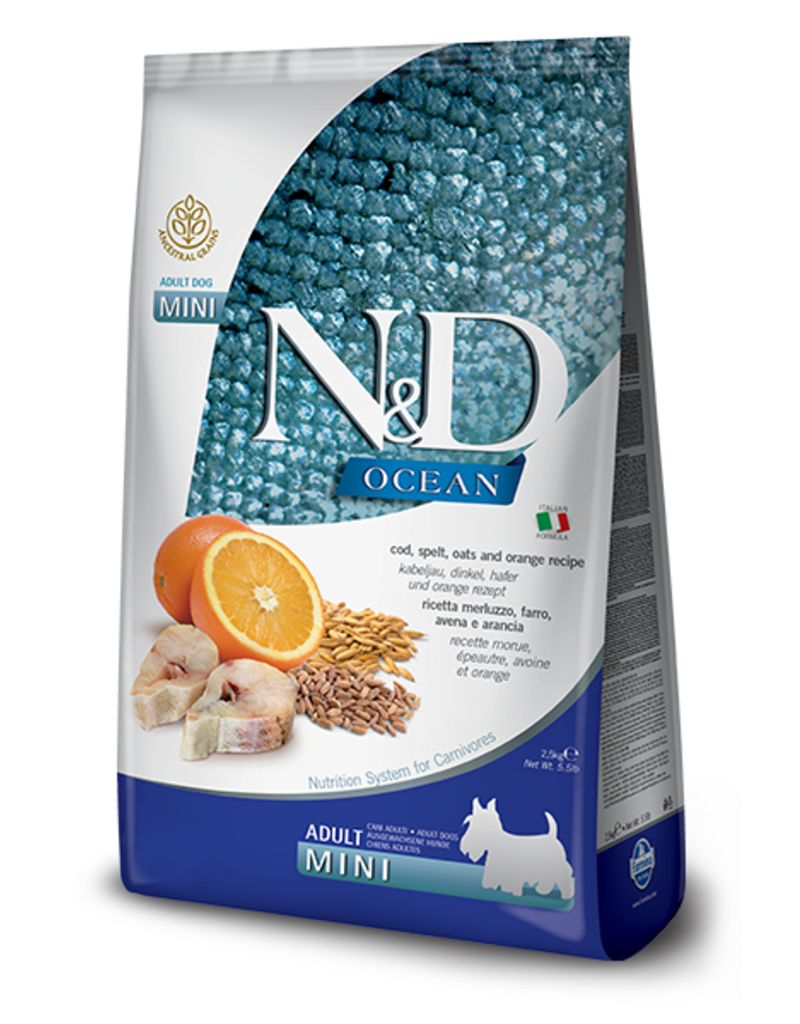 Farmina Adult Dog Ancestral Grain Codfish & Orange Mini 5.5 lb