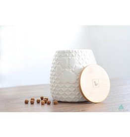 Be One Breed Ceramic White Treat Jar