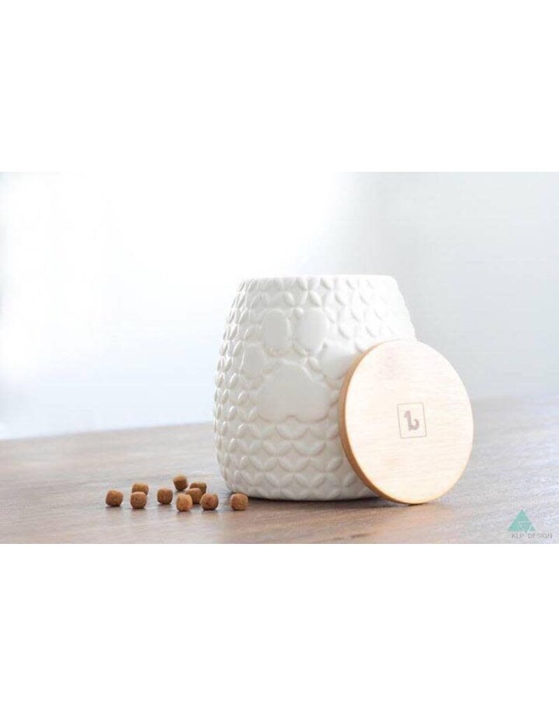 Be One Breed Ceramic White Treat Jar