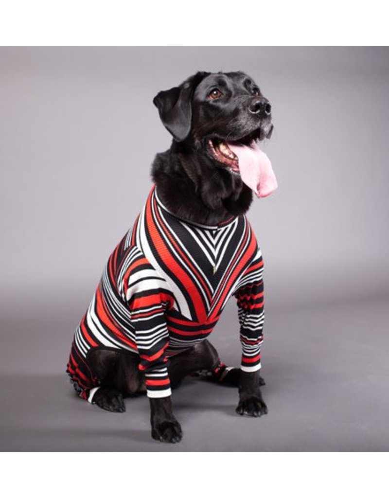 Yellow Hydrant Stripe Red/Black/White PJs