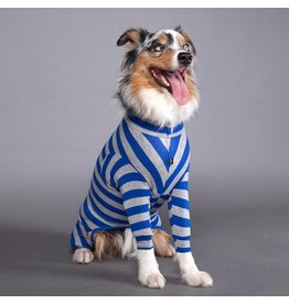 Yellow Hydrant Stripe Blue/Grey PJs