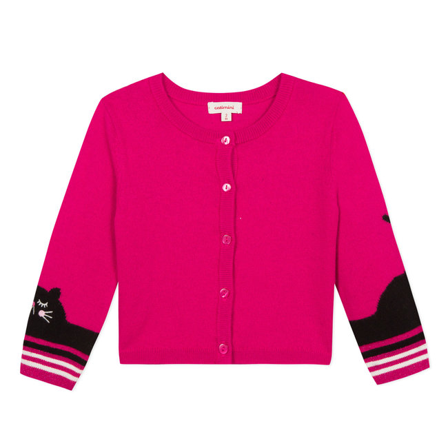 fuchsia cardigan