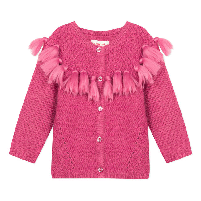 pink soft cardigan