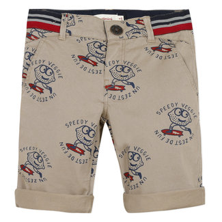 CATIMINI Boy's printed gabardine Bermuda shorts