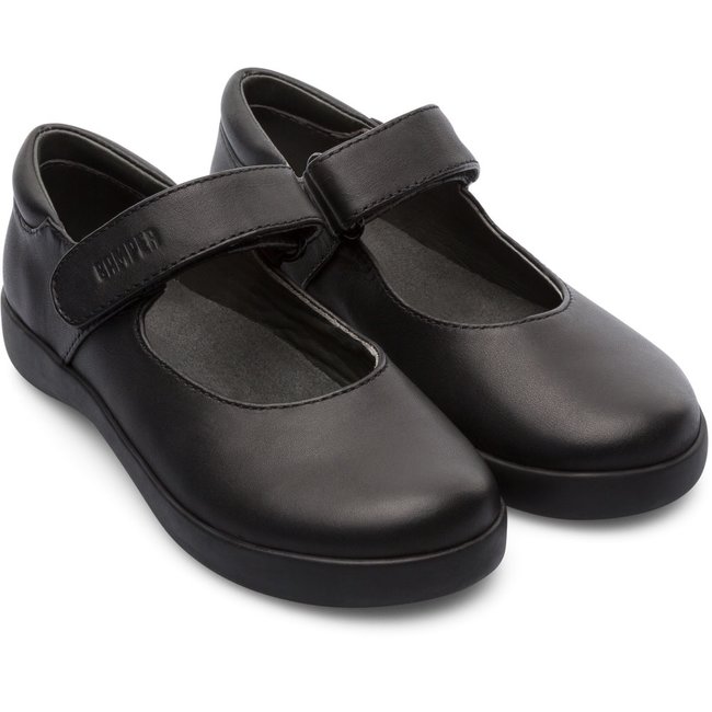 CAMPER Girl Spiral Comet Ballerina Shoe (Black)