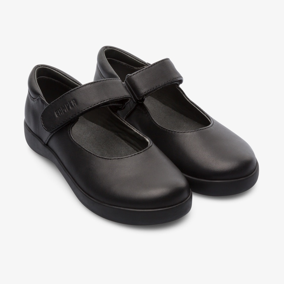 Girl Spiral Comet Ballerina Shoe (Black)