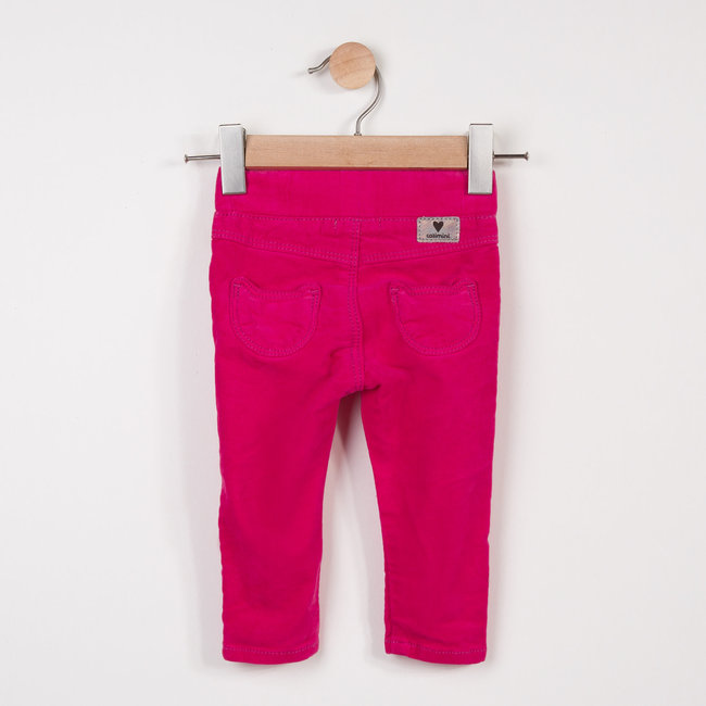 CATIMINI PEONY PINK STRETCH VELVET TREGGINGS