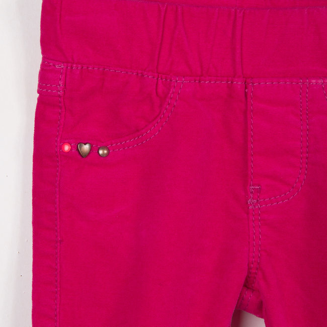 CATIMINI PEONY PINK STRETCH VELVET TREGGINGS