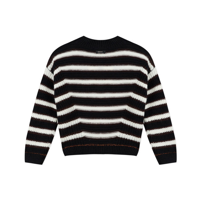 CATIMINI Girls' copper striped knitted sweater