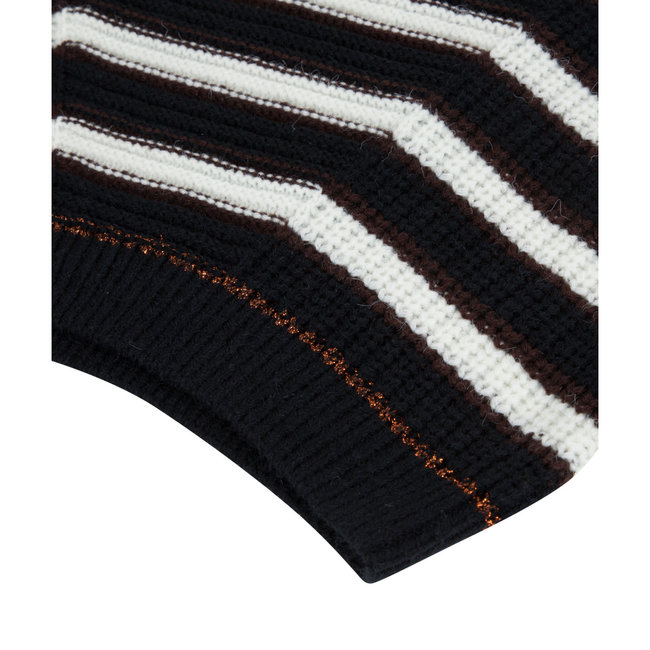 CATIMINI Girls' copper striped knitted sweater
