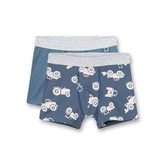 SANETTA Boys shorts (double pack) Bagger all-over and blue Boy at Work