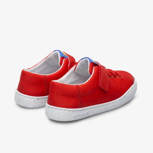 CAMPER Peu touring Red shoe with velcro and laces for kids