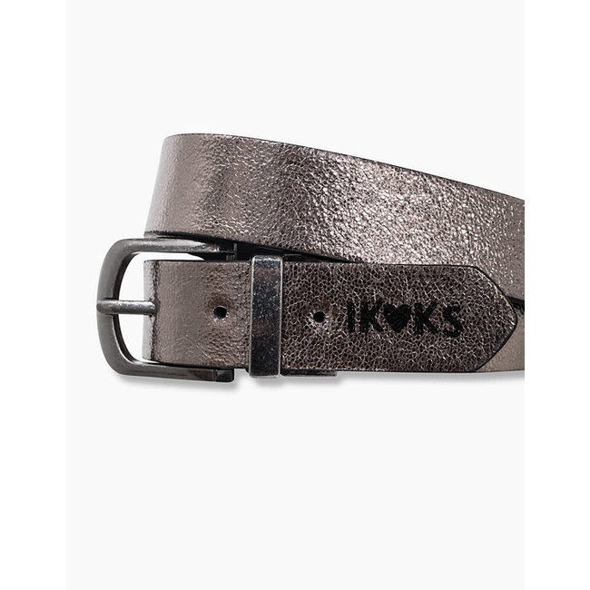 IKKS GIRLS’ BLACK AND SILVER REVERSIBLE BELT