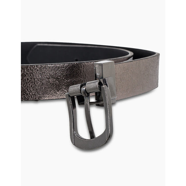IKKS GIRLS’ BLACK AND SILVER REVERSIBLE BELT