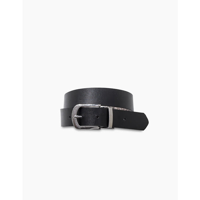 IKKS GIRLS’ BLACK AND SILVER REVERSIBLE BELT
