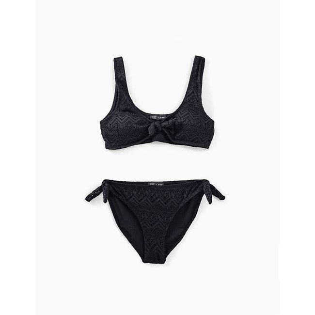 GIRLS' BLACK LACE 2-PIECE SWIMSUIT | IKKS Canada - Kidz Global Apparel Ltd.