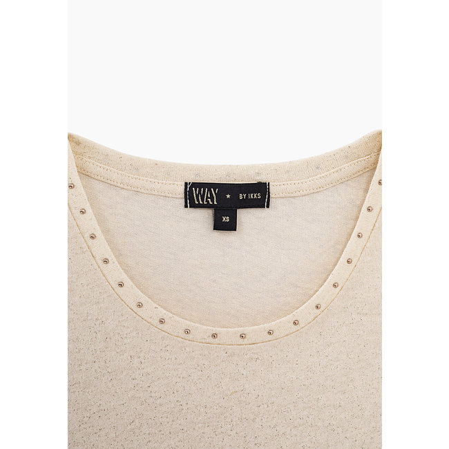 IKKS GIRLS’ CHAMPAGNE STUDDED VEST TOP