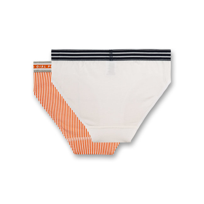 SANETTA Girls' Rioslip (double pack) orange and white athleisure workout