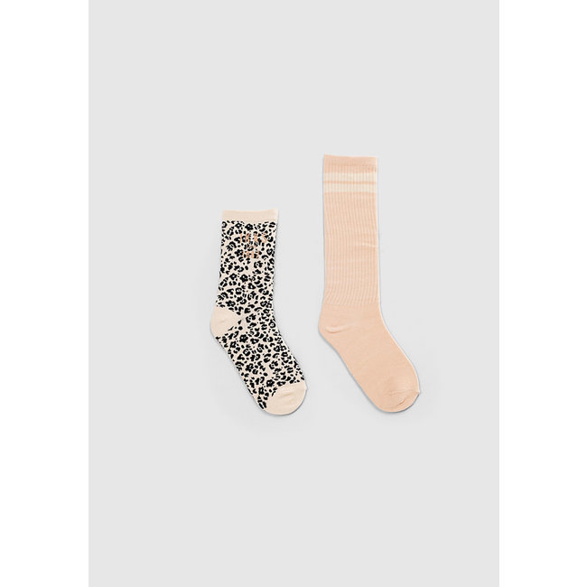 IKKS GIRLS' PALE PINK, WHITE AND BLACK SOCKS