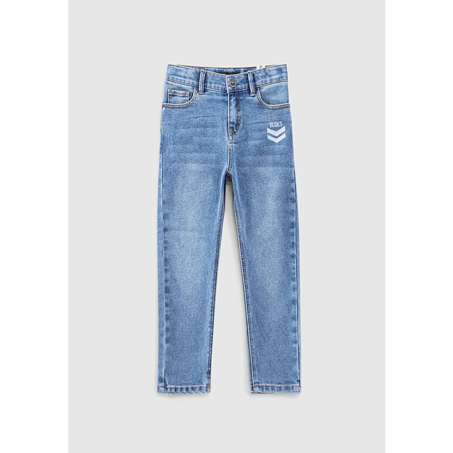 BOYS' LIGHT BLUE REPREVE DAD FIT JEANS WITH PRINT