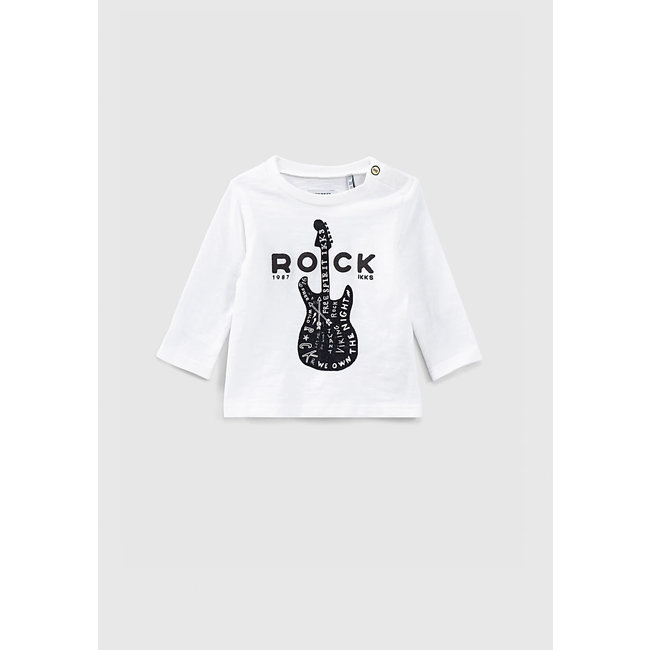 IKKS Baby boys' off-white guitar graphic T-shirt