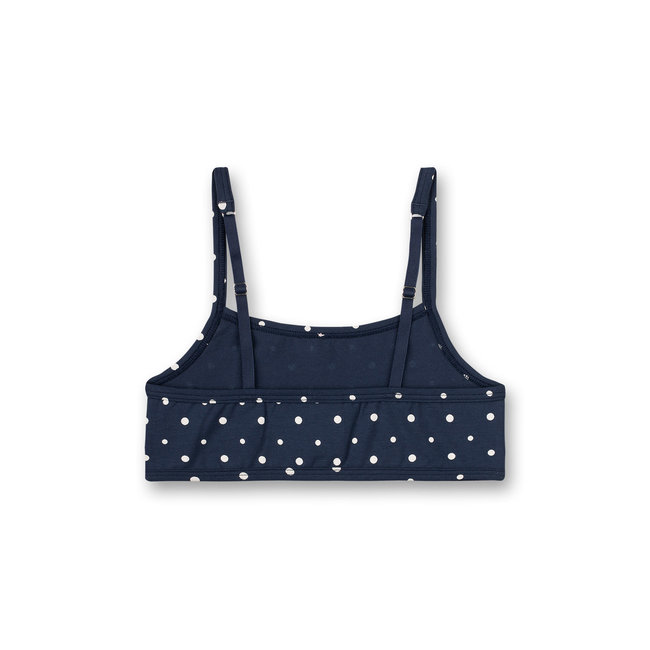 SANETTA Girls' bustier dark blue dots